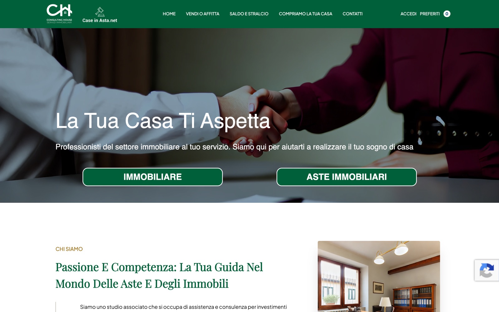 La homepage di Case in Asta
