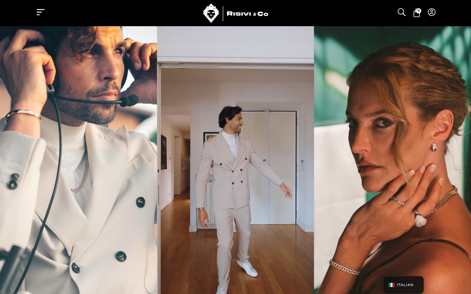 La homepage di Risivi & Co